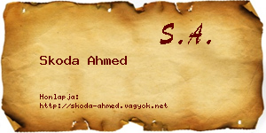 Skoda Ahmed névjegykártya